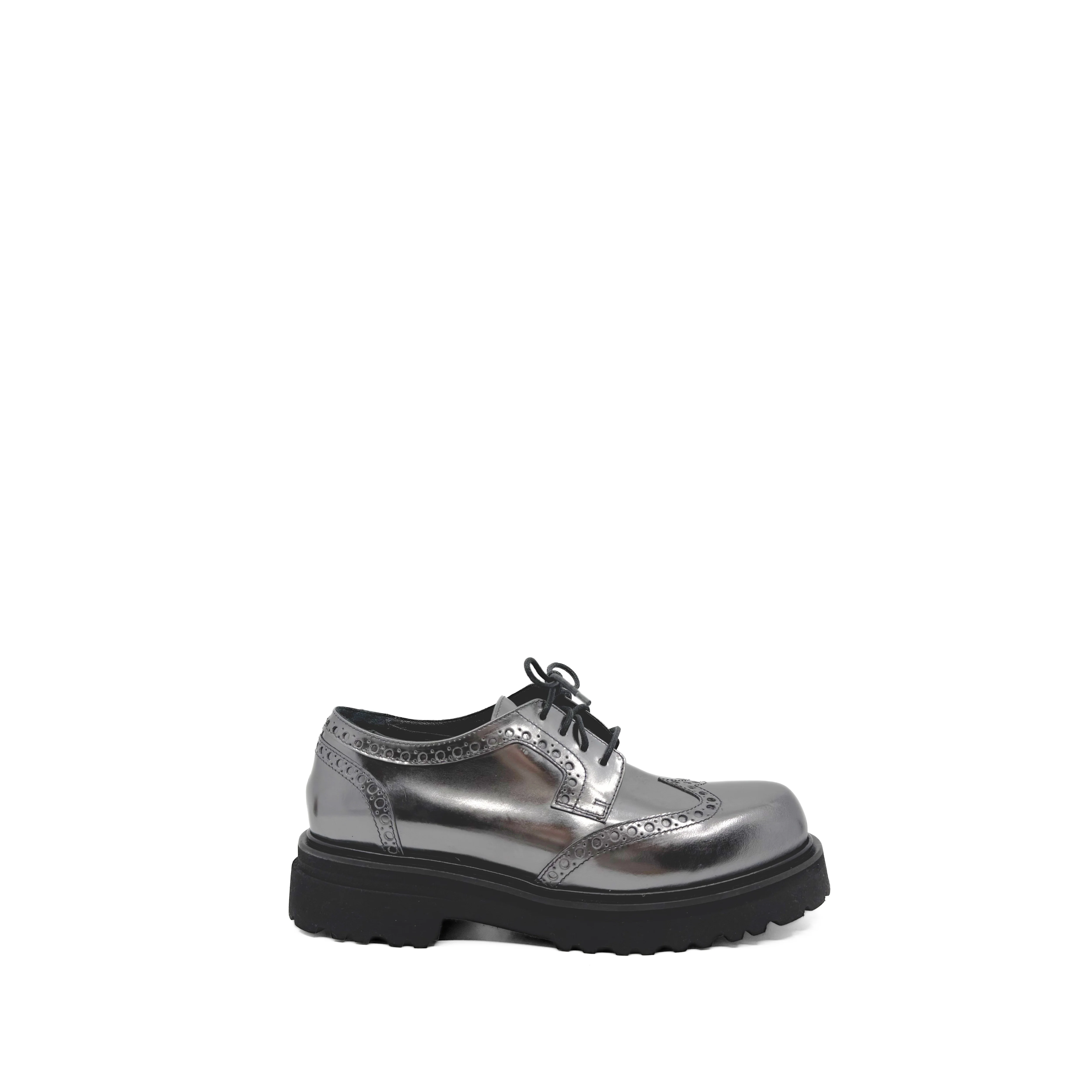 AINSLEY OXFORD LUG LOAFER | SILVER