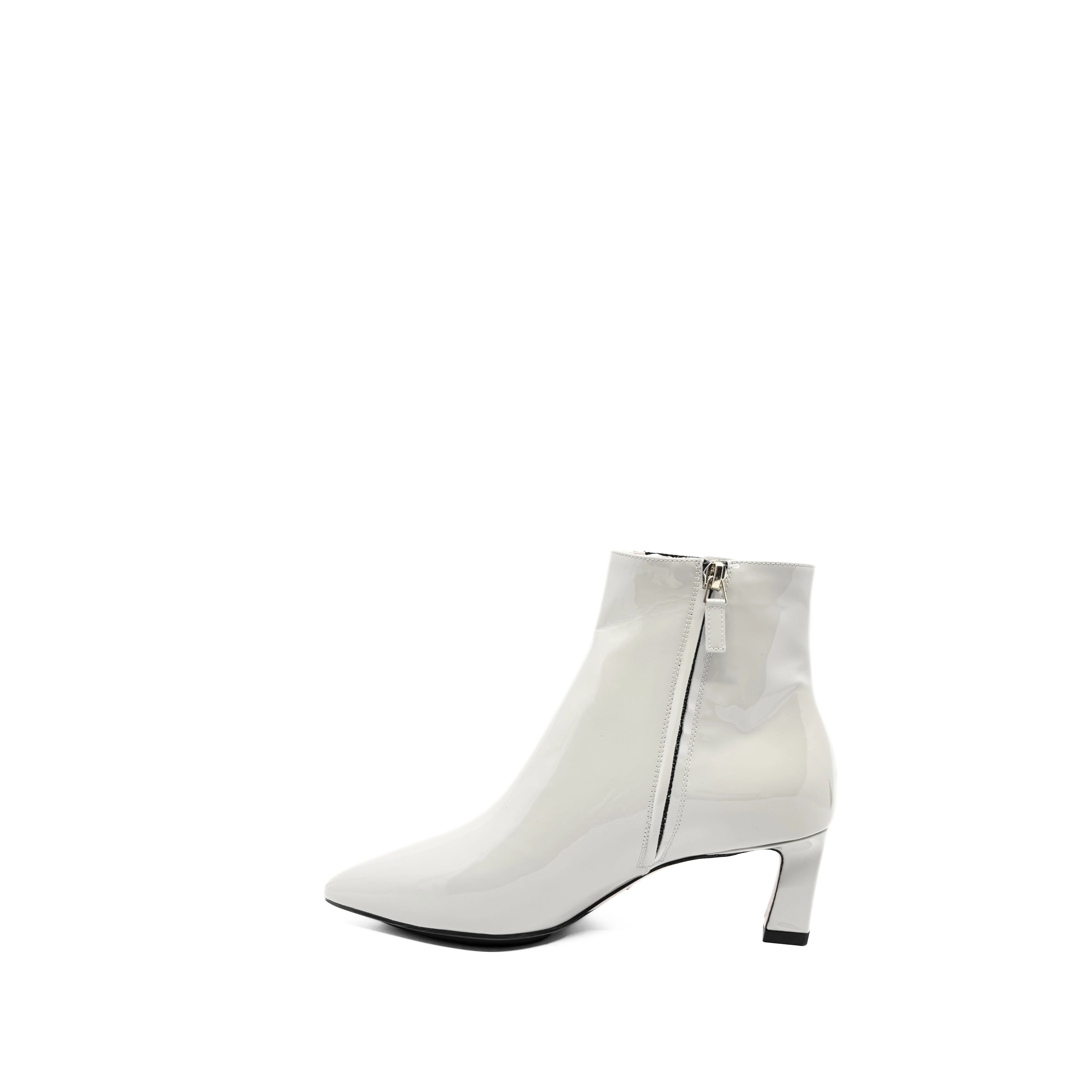 AMELIA 55 BOOTIE | WHITE STONE PATENT - Image 2