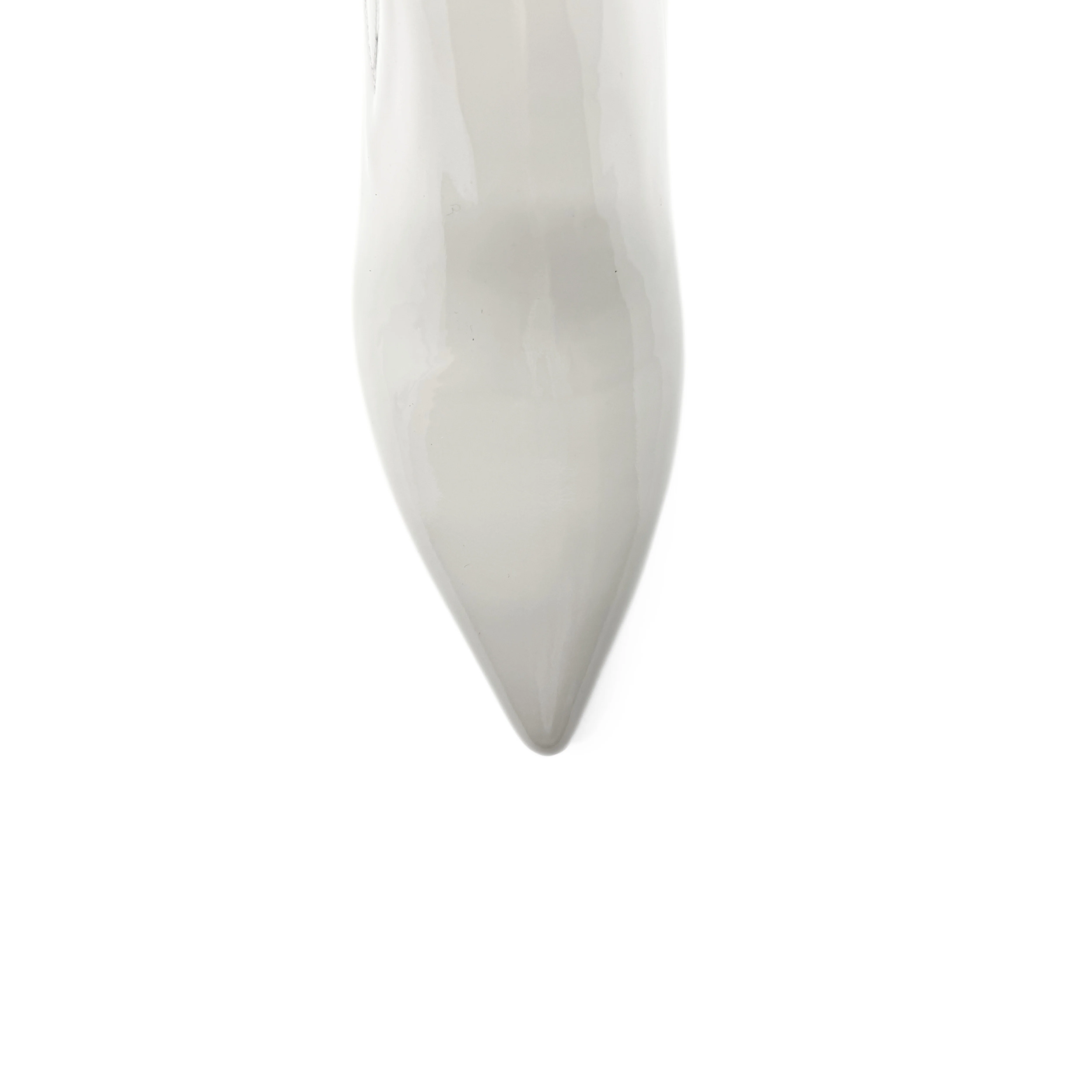 AMELIA 55 BOOTIE | WHITE STONE PATENT - Image 3
