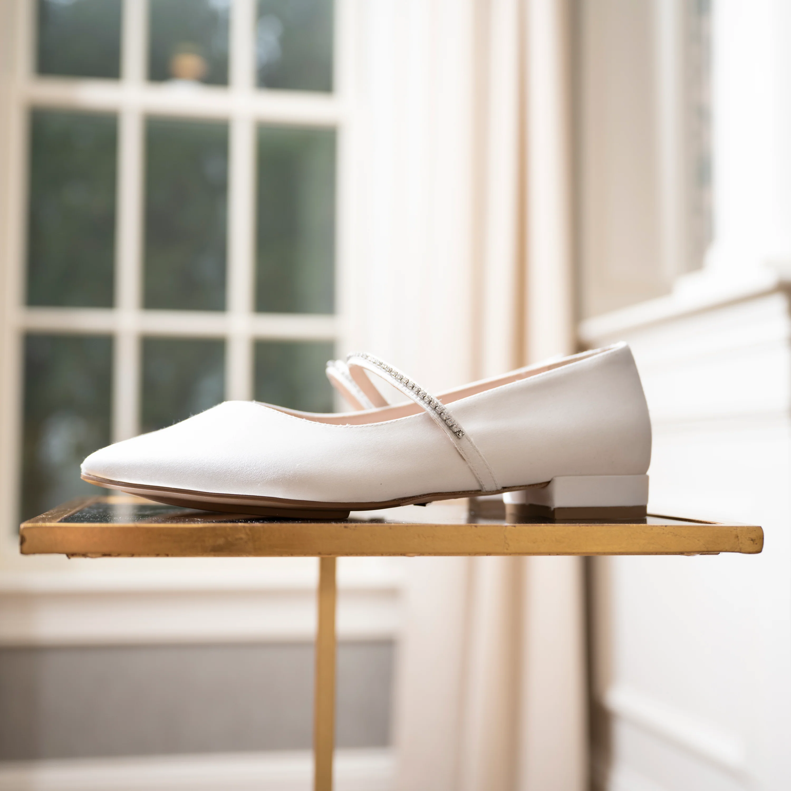 BELLA BALLET | WHITE SATIN / RHINESTONE - Image 3