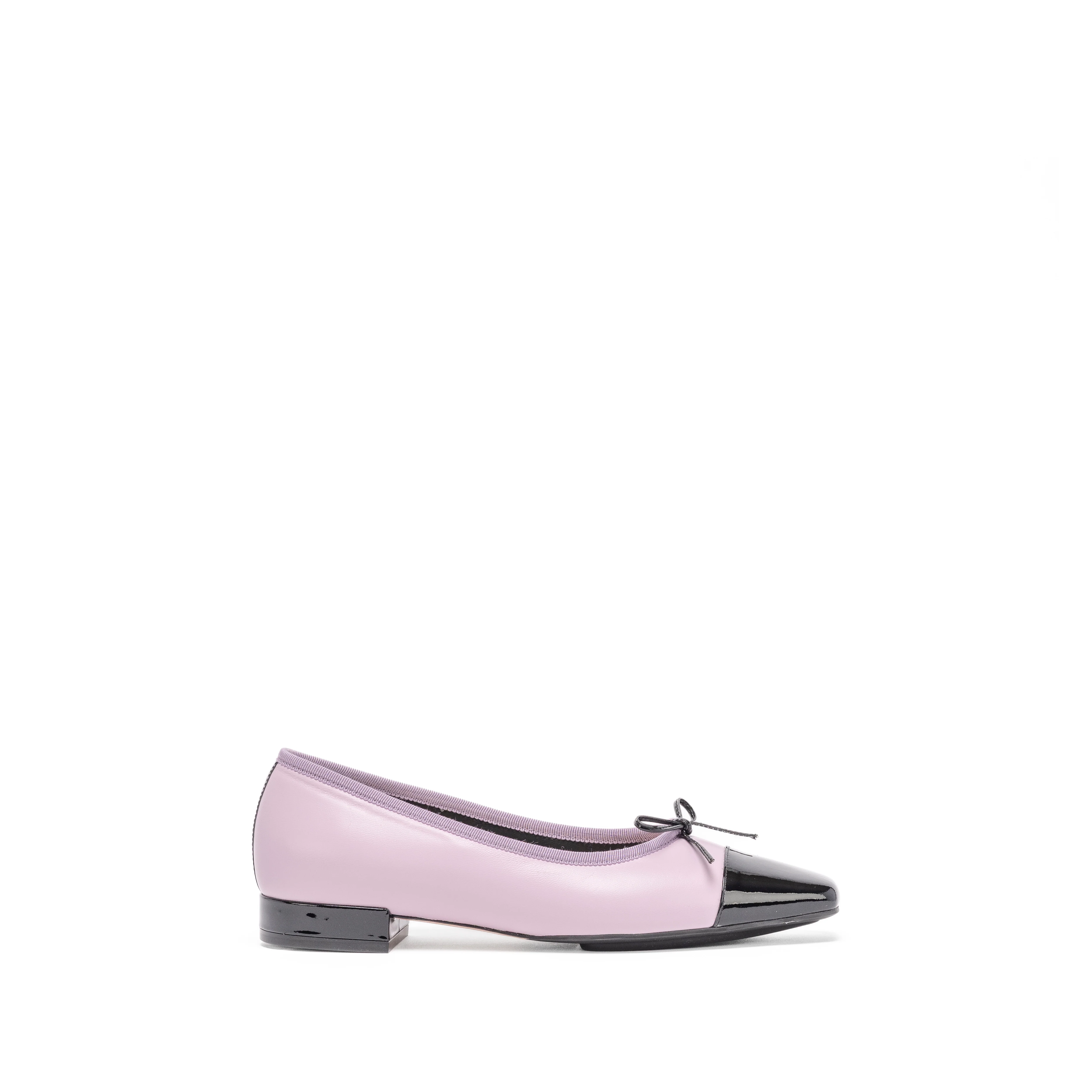 BETHANY BALLET | PINK NAPA / BLACK PATENT