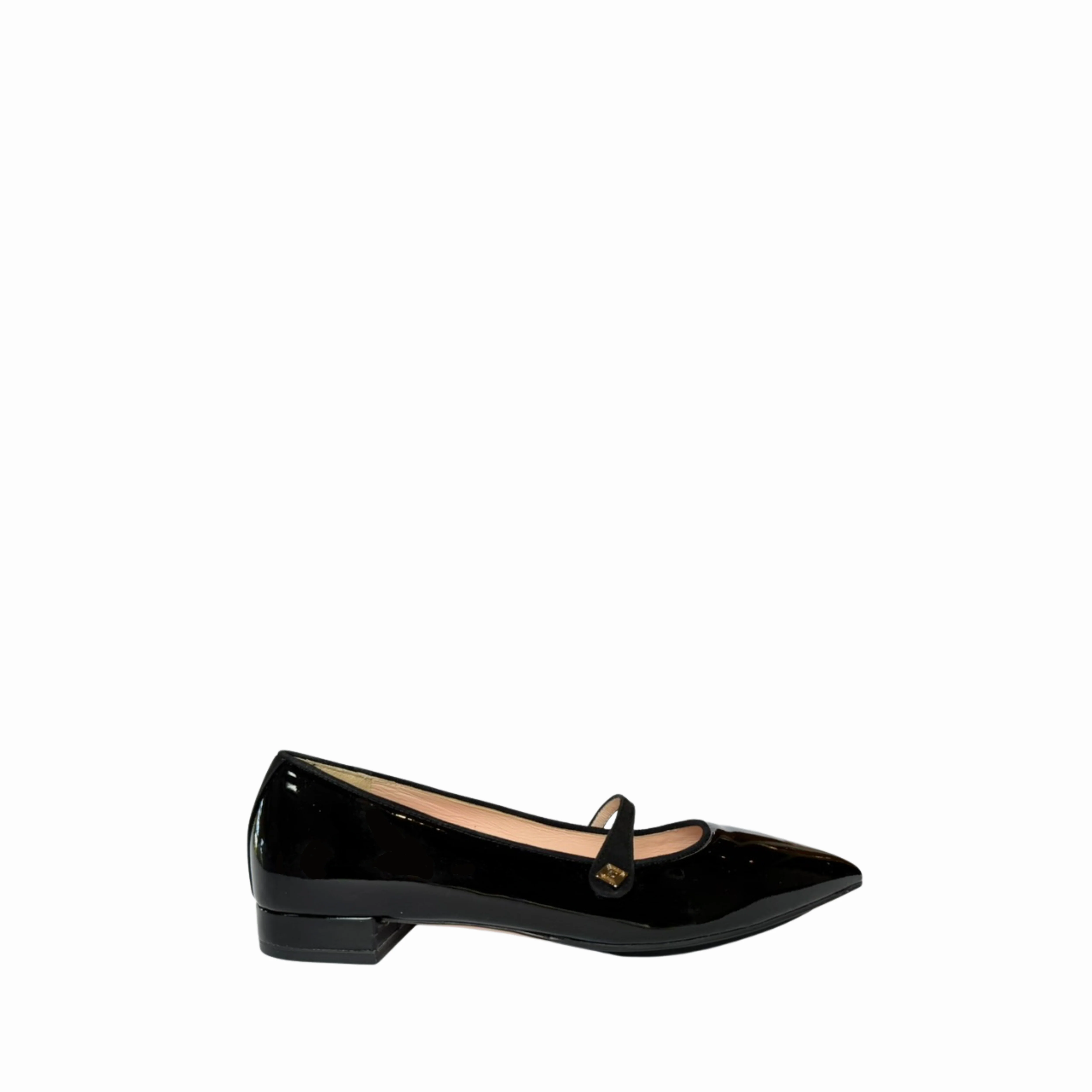 BRIE BALLET | BLACK PATENT / SUEDE