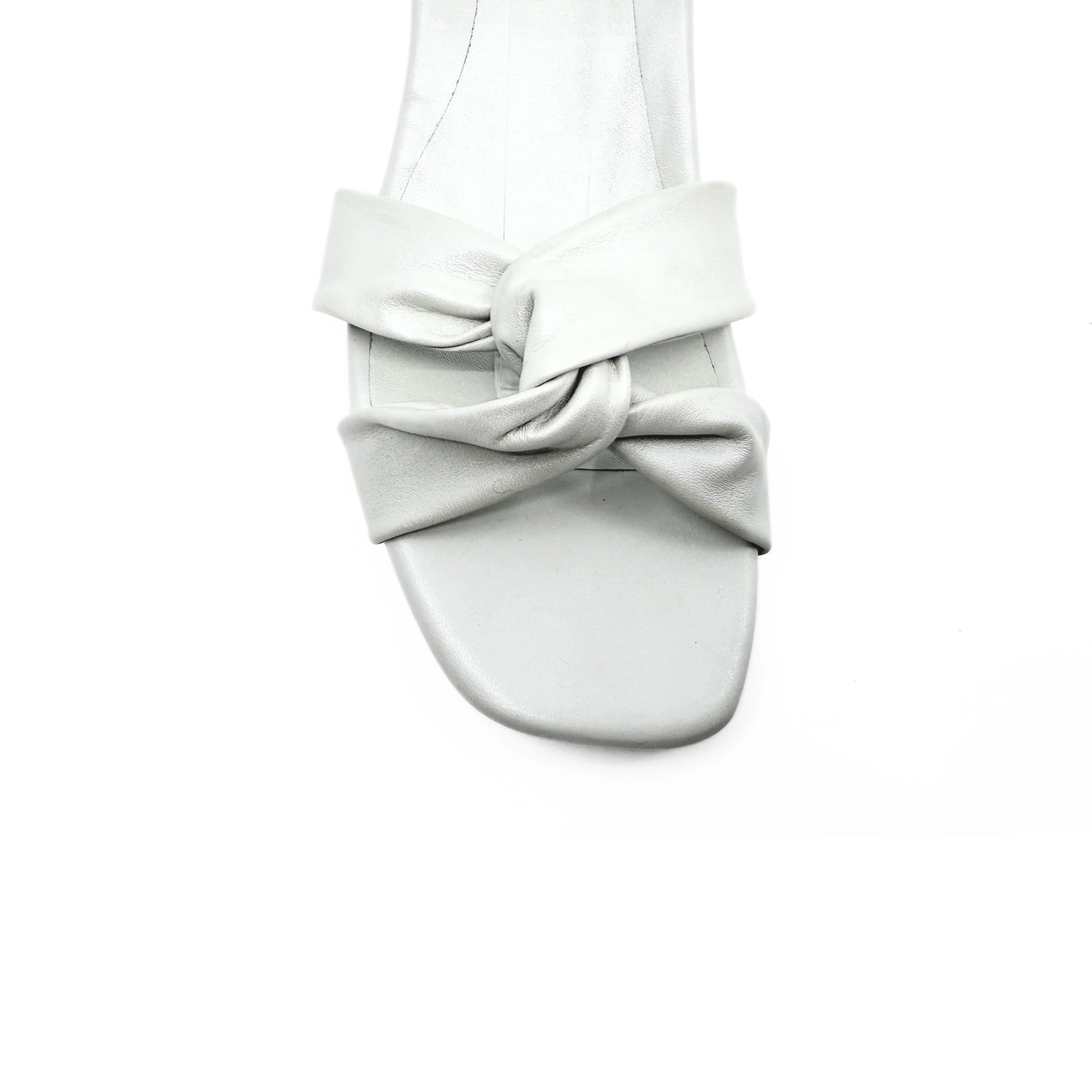 CALI 45 WRAP SANDAL | WHITE METALLIC NAPA - Image 2