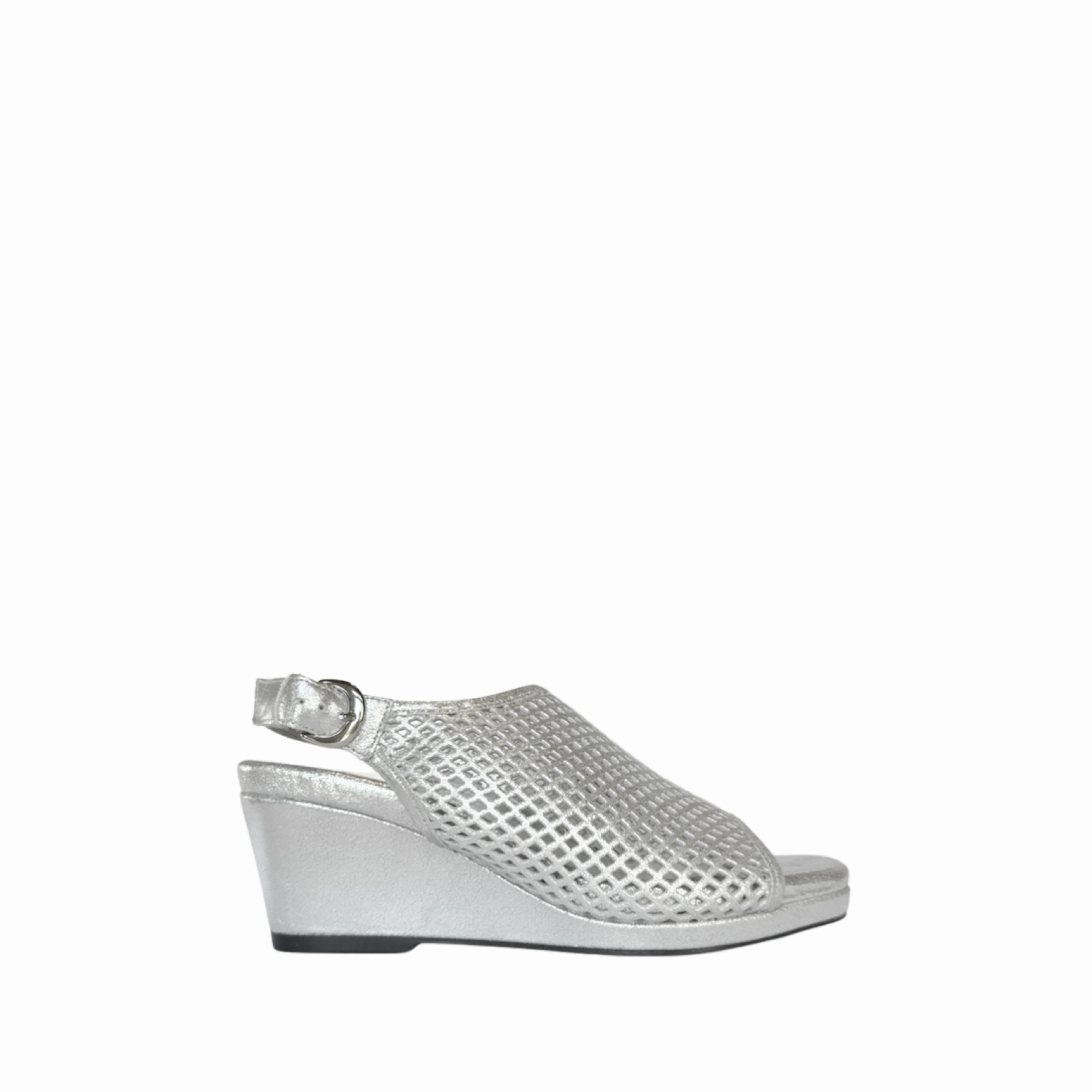 CHELSEA WEDGE SANDAL | SILVER