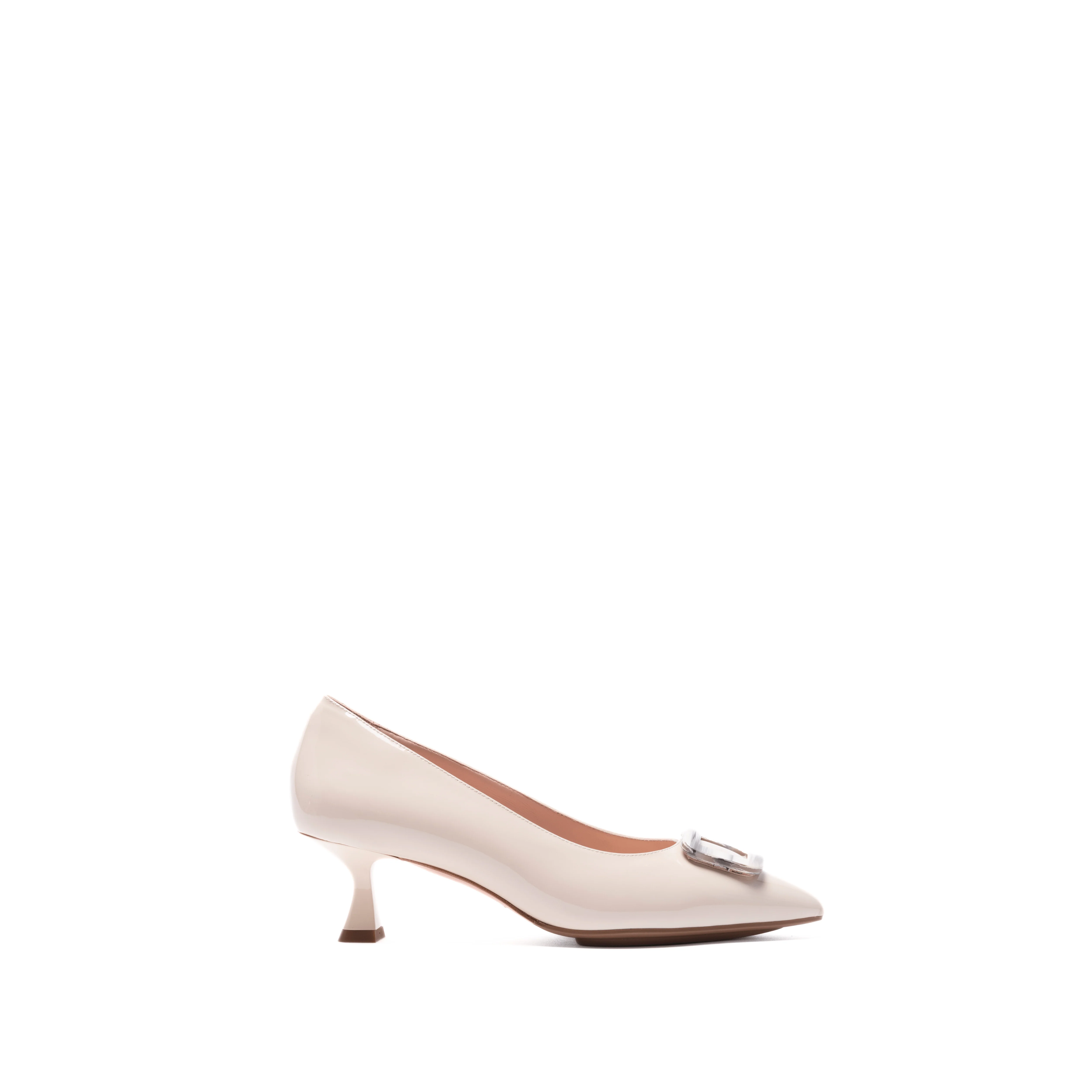 GRETA 55 PUMP | CREAM PATENT / HORN