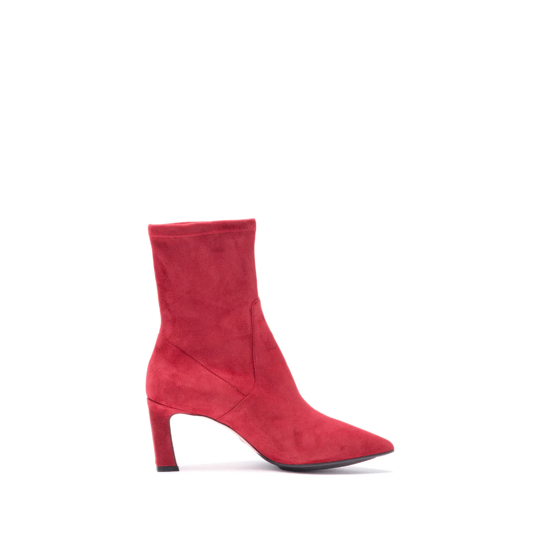 PORTIA 75 BOOTIE | RED SUEDE