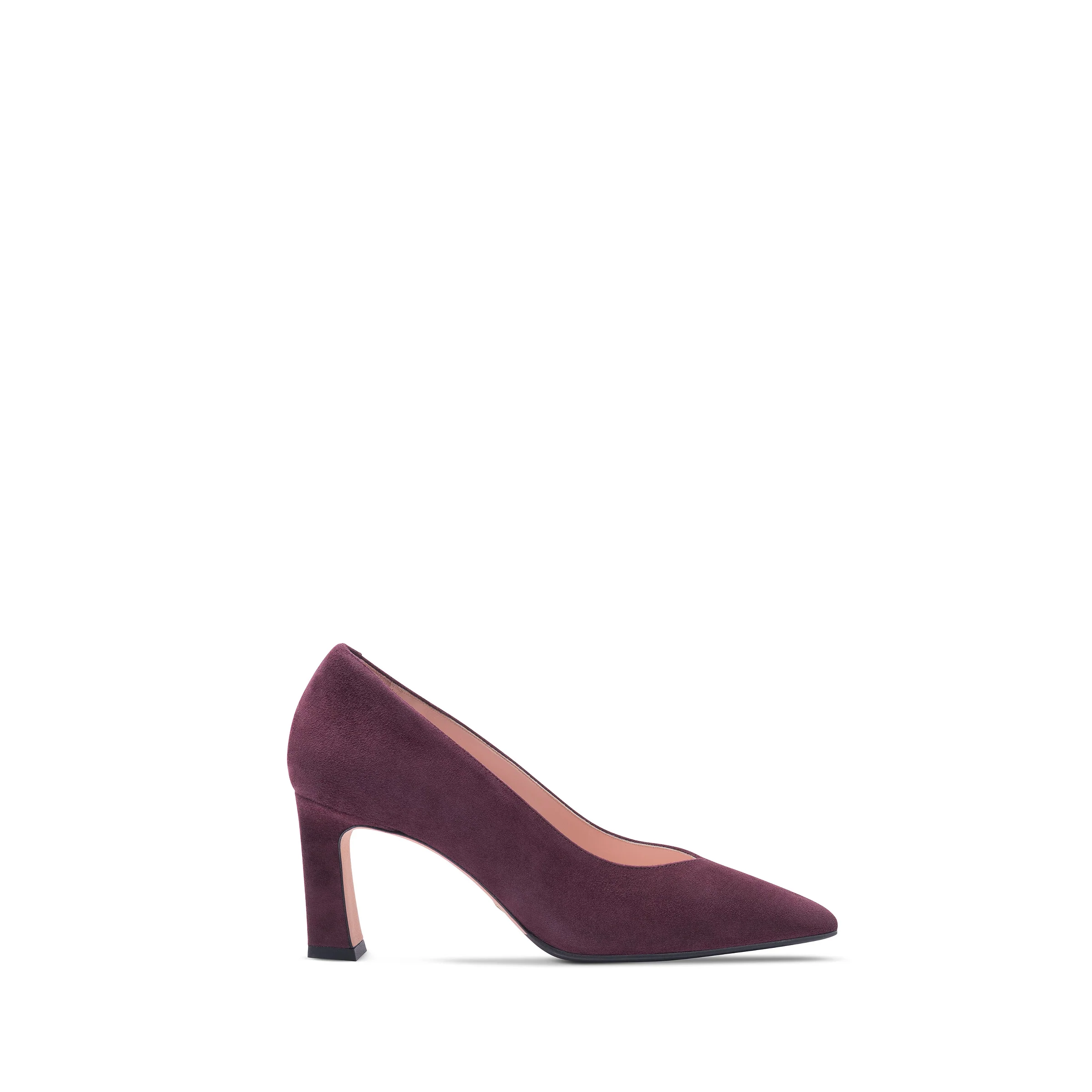 SCARLETT 75 PUMP | WINE SUEDE